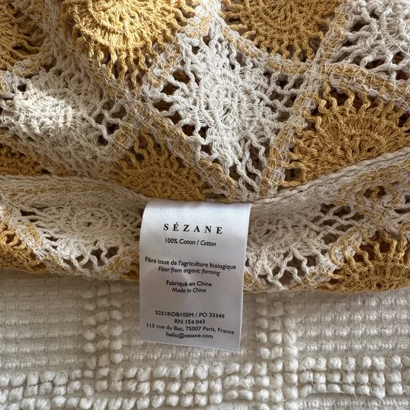 Sezane Marie Cotton Crochet Shift Dress - Picture 5 of 6